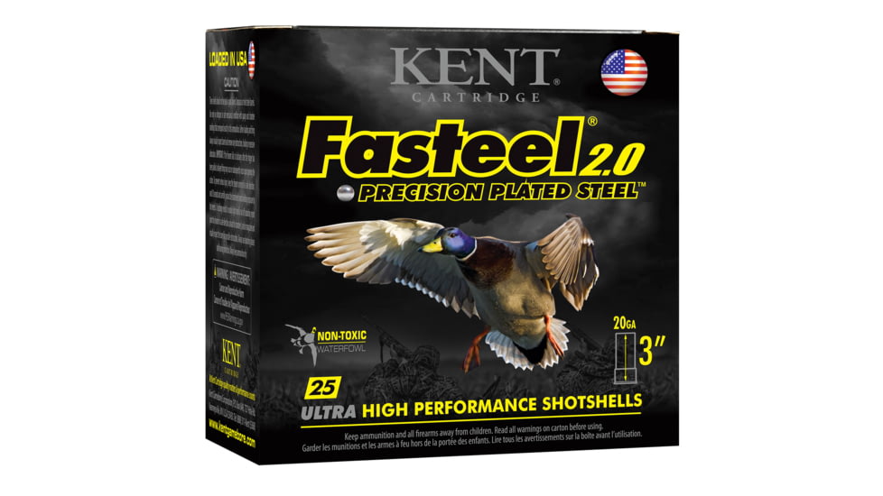 Kent Cartridge K203FS283 Fasteel 2.0 20 Gauge 3 1 Oz 3 Shot 25 Bx/ 10 Cs