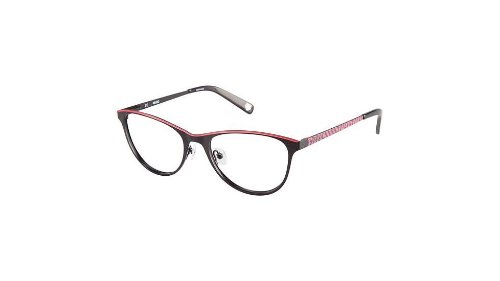 Kenzo 2241 Progressive Prescription Eyeglasses - Frame BLACK/ RED, Size 53/18mm KZ224101