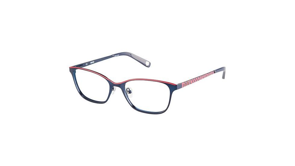 Kenzo 2242 Progressive Prescription Eyeglasses - Frame NAVY/RED, Size 53/17mm KZ224202