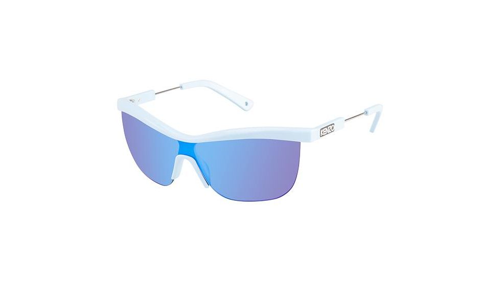 Kenzo 3180 Sunglasses - Frame SKYBLUE/SILVER, Lens Color Silver Blue Mirror KZ318001