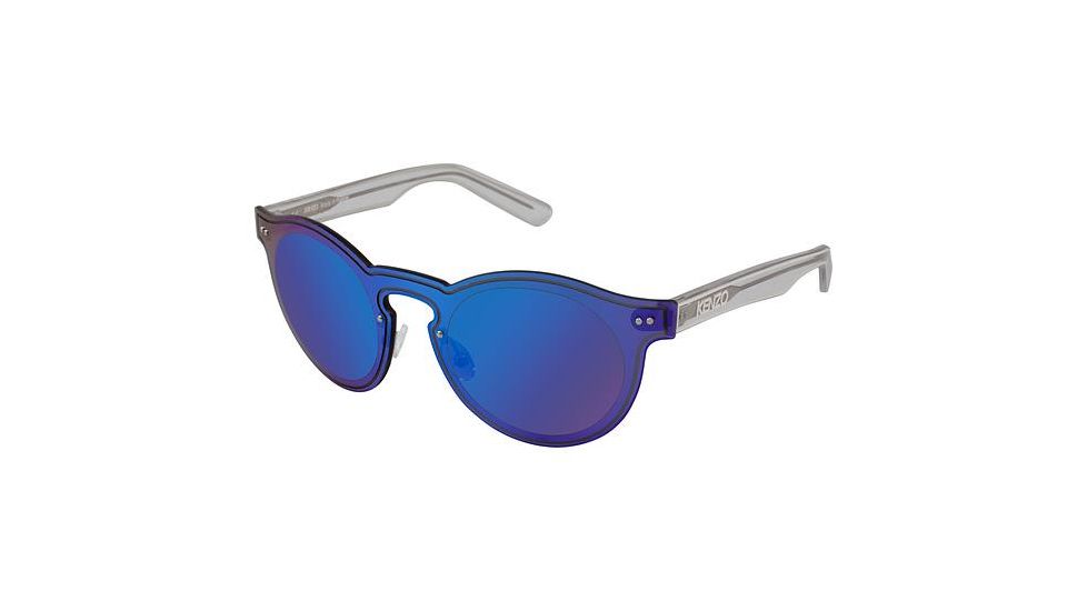 Kenzo 3186 Sunglasses - Frame BLUEMIRRCRYSTAL, Lens Color Blue Mirror KZ318603