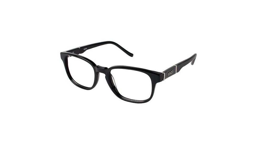 Kenzo 4164 Single Vision Prescription Eyeglasses - Frame BLACK, Size 52/18mm KZ416401