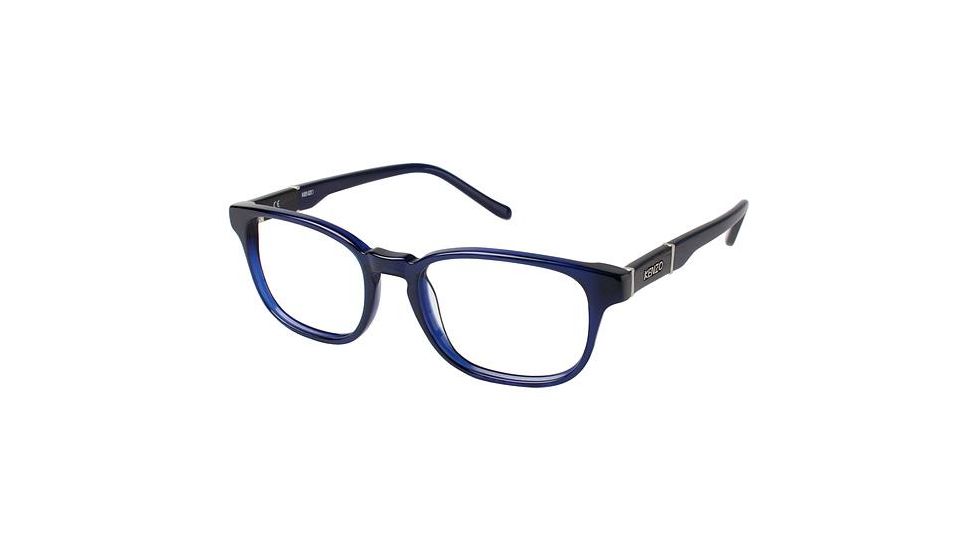 Kenzo 4164 Single Vision Prescription Eyeglasses - Frame BLUE, Size 52/18mm KZ416403