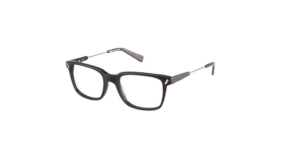 Kenzo 4200 Progressive Prescription Eyeglasses - Frame BLACK/SILVER, Size 53/18mm KZ420001