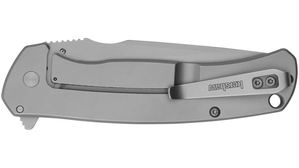 Kershaw Scour Folding Knife, 3.3 in, 8CR13MoV SS, Drop Point Blade, Bead Blasted Handle, 1416