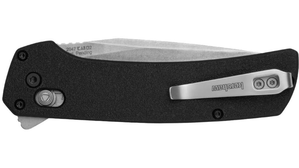 Kershaw Layup Folding Knife, 3.4 in, D2 Steel, Drop Point Blade, Nylon, Black Handle, 2047