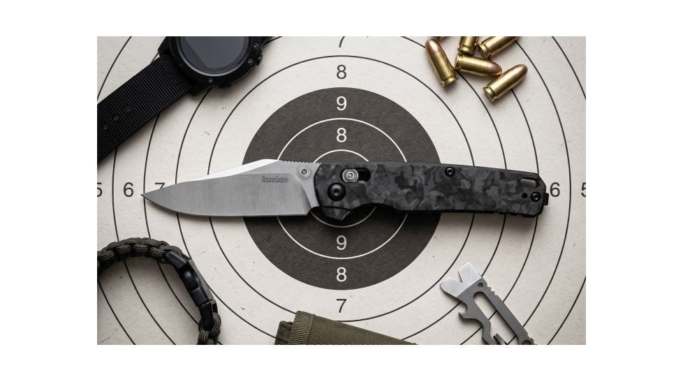 Kershaw BEL AIR, Folding Knife, Plain Edge, CPM Magnacut Blade Steel, PVD Finish, Black, Aluminum Handle, Dura Lock, 3.1 Blade, 7.3 Overall Length, Includes Pocket Clip
