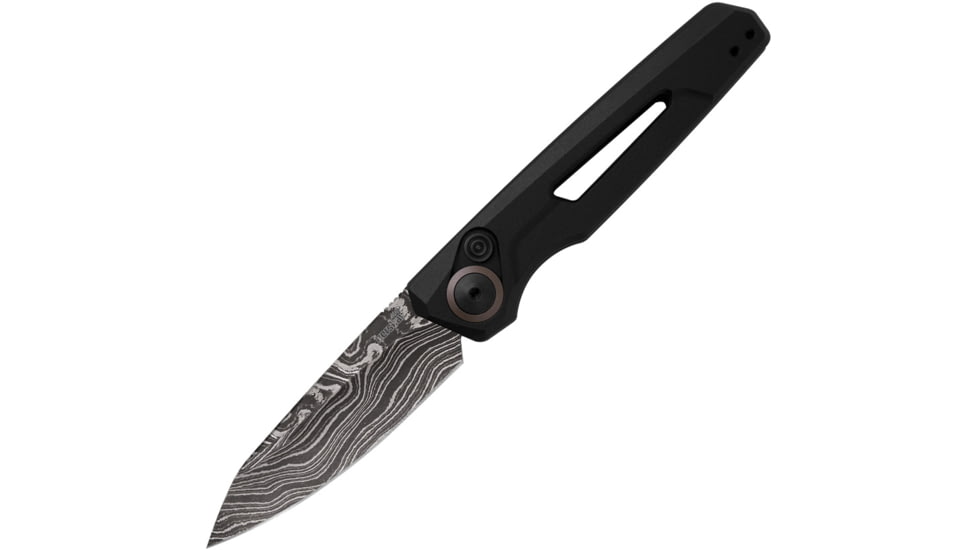 Kershaw Auto Launch 11 Button Lock Automatic Folding Knife, 2.75in, CPM 154 Stainless, Black Oxide BlackWash, Drop Point Blade, Black Handle, 7550