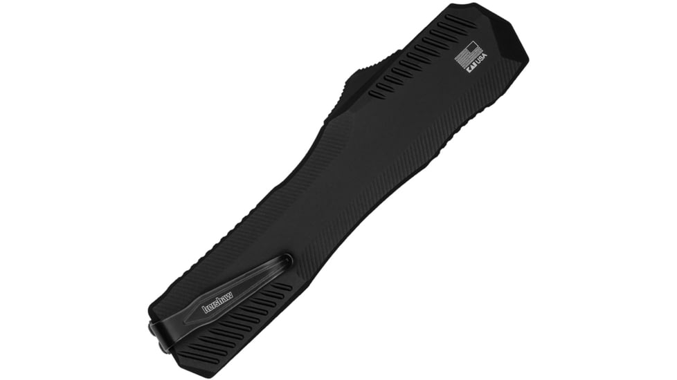 Kershaw Livewire OTF Automatic Folding Knife by Matt Diskin, 3.3in, CPM MagnaCut, Black Spear Point Blade, Black Aluminum Handle, 9000BLK