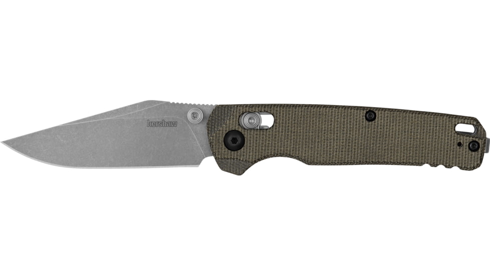 Kershaw Bel Air Folding Knife, 3.05in, CPM MagnaCut Stainless Steel, Clip Point, Micarta, Olive Handle, 6106