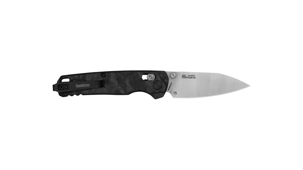 Kershaw Bel Air Folding Knife, 3.1 in, CPM MagnaCut, Plain, Black, 6105CF