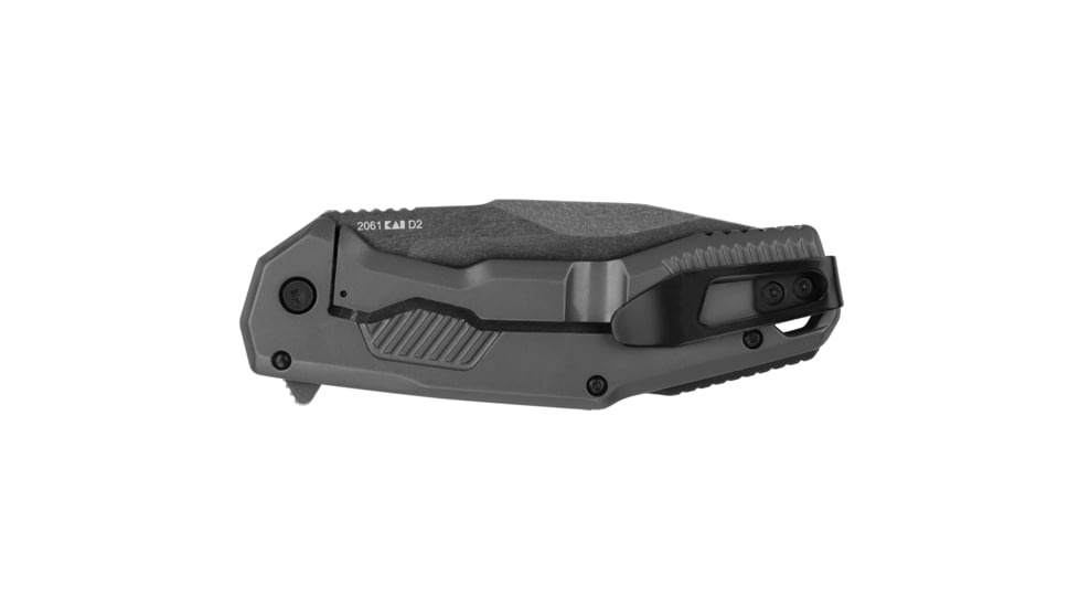 Kershaw Cannonball Assisted Opening Folding Knife, 3.5 in, D2, Drop Point Blade, Stainless Steel, Stainless Steel Handle, 2061