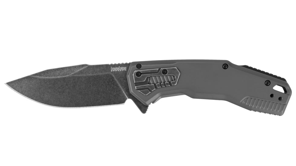 Kershaw Cannonball Assisted Opening Folding Knife, 3.5 in, D2, Drop Point Blade, Stainless Steel, Stainless Steel Handle, 2061
