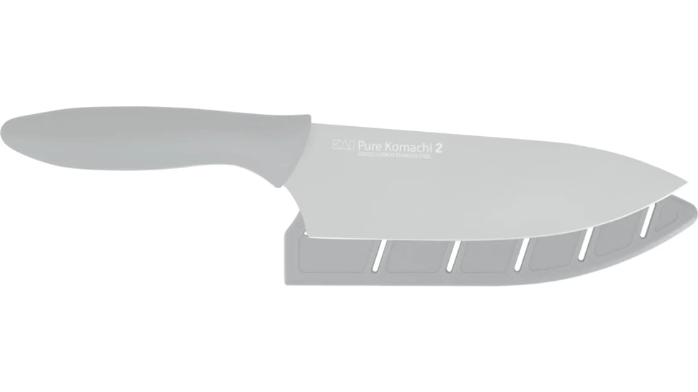 Kershaw Komachi 2 Chef's Knife Kitchen Knife, 6in, Gray Coated Stainless Blade, Drop Point Blade, Polypropylene Gray Handle, AB5077