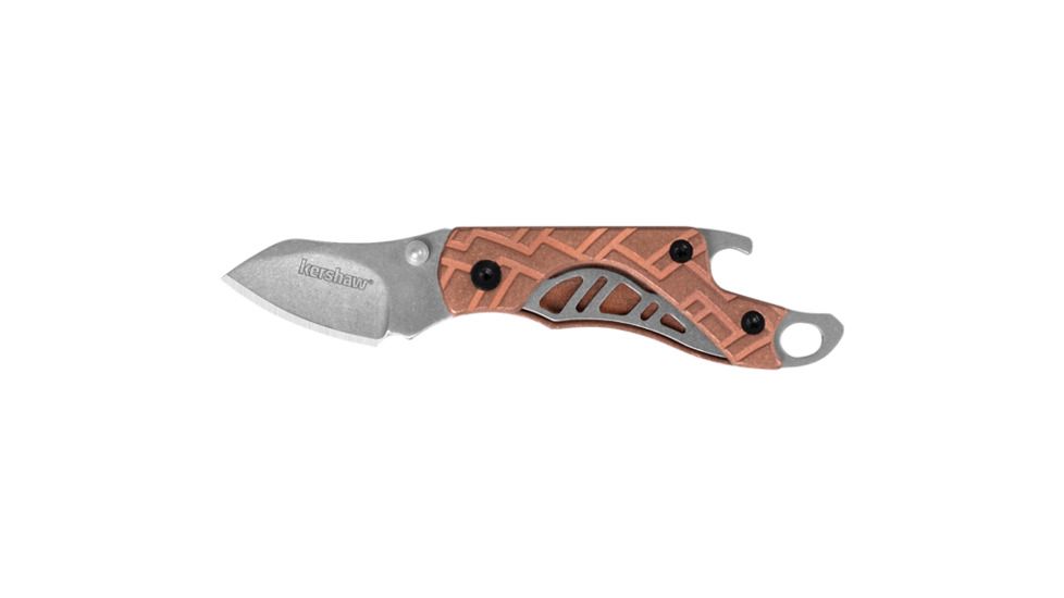 Kershaw Cinder Folding Knife, 1.4 in, 3Cr13, Drop Point Blade, Copper, Copper Handle, 1025CUX