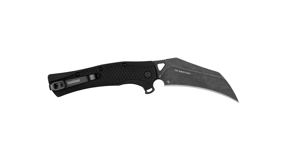 Kershaw Dawnstar Folding Knife, 3.5 in, 8Cr13MoV, Plain, Black, Glass-filled nylon, 1423