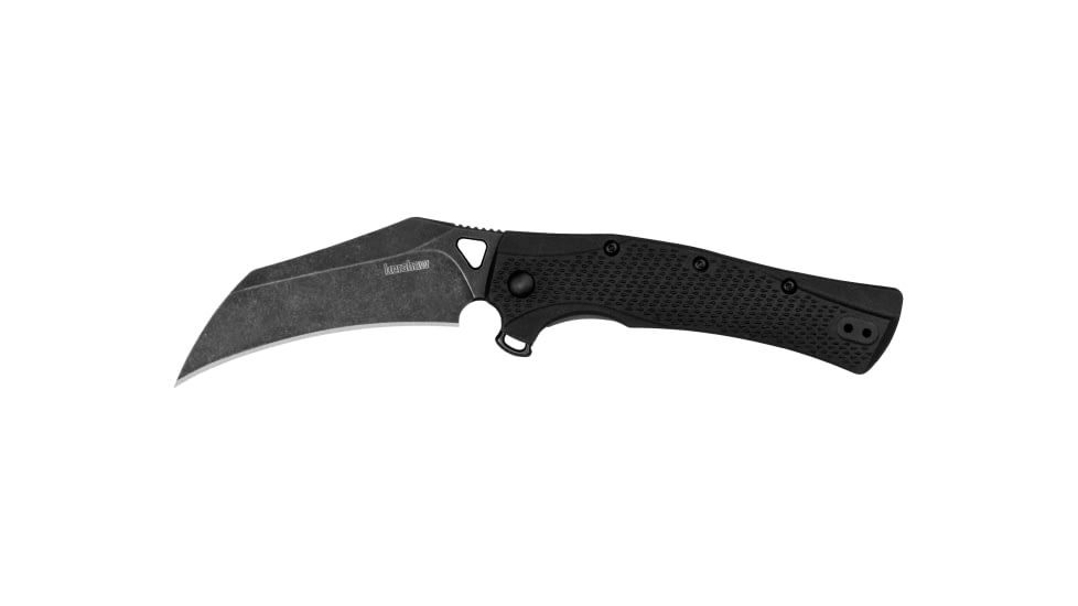 Kershaw Dawnstar Folding Knife, 3.5 in, 8Cr13MoV, Plain, Black, Glass-filled nylon, 1423