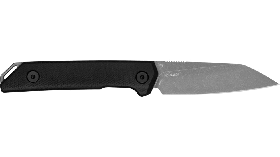 Kershaw Mini Iridium Fixed Blade Knife, 3.1in, D2 Steel, Reverse Tanto, Micarta Black Handle, 1051
