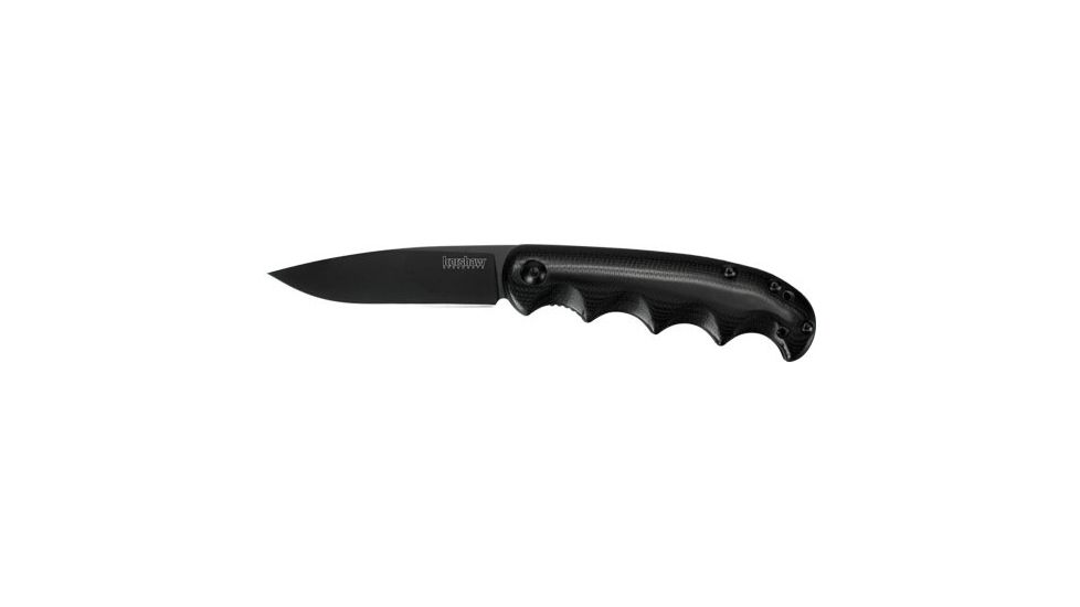 Kershaw Al Mar AM-5 Assisted Opening Folding Knife, 3.5 in, 8Cr13MoV, Drop Point, Satin Finish, G10, Black Handle, 2340X