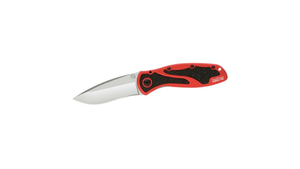 Kershaw Blur Cutting Knife, 3.39in. Blade, Stainless Steel, Anodized Aluminum 1670RDKER