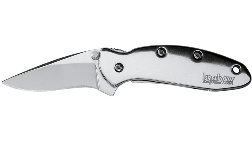 Kershaw Chive Cutting Knife, 1.93in. Blade, Plain Edge, Stainless Steel, Aluminum 1600SSKER