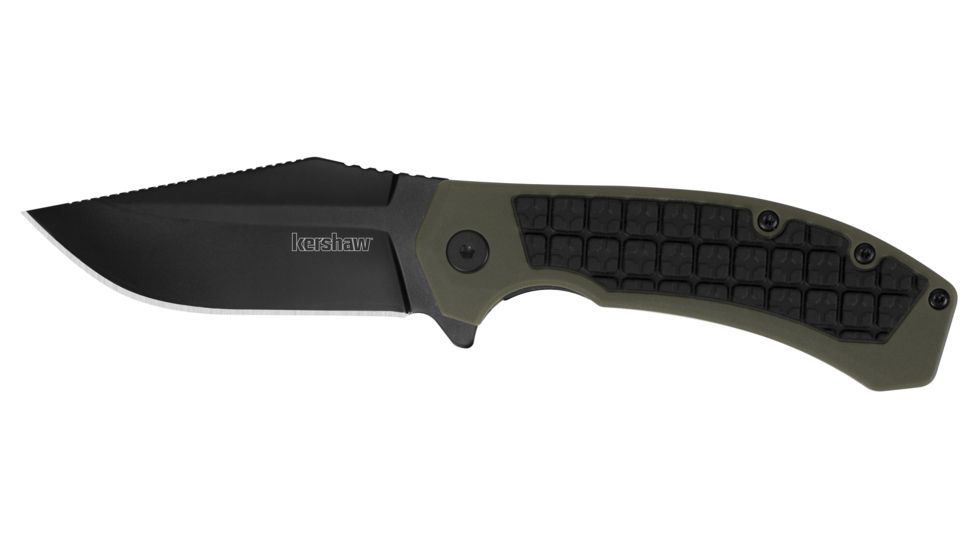 Kershaw Faultline Folding Knife, Black/Green, 8760