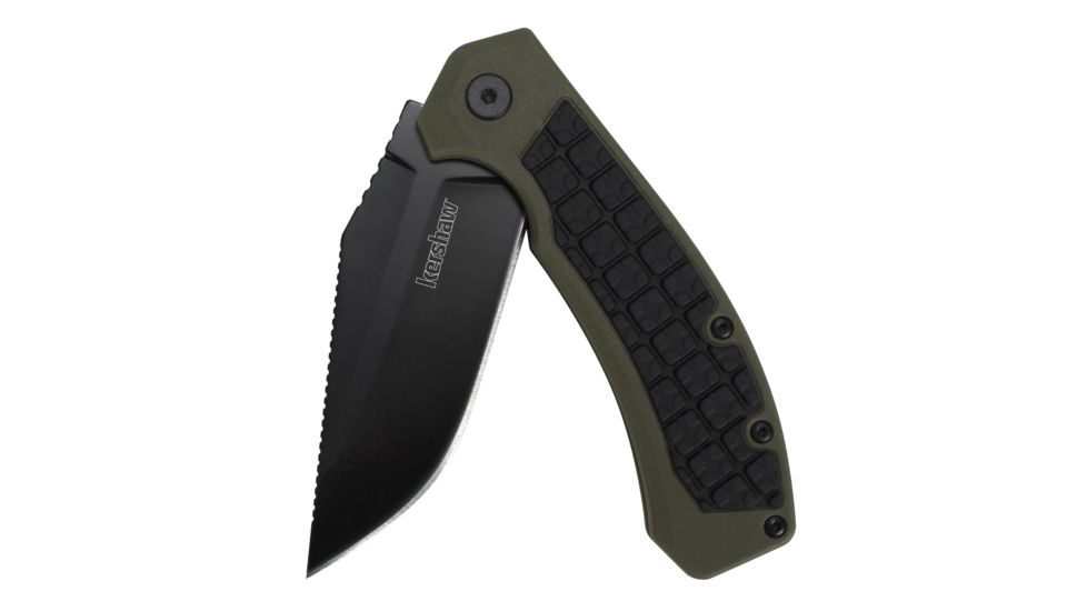 Kershaw Faultline Folding Knife, Black/Green, 8760