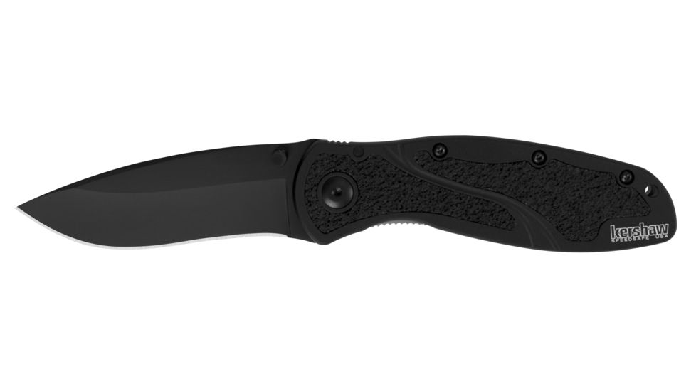 Kershaw K.O. Blur, Black Aluminum w/Trac-Tec Insert, Plain K1670BLK