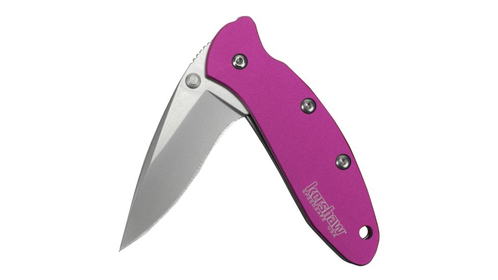 Kershaw K.O. Chive, Pink Aluminum Handle, Plain K1600PINK