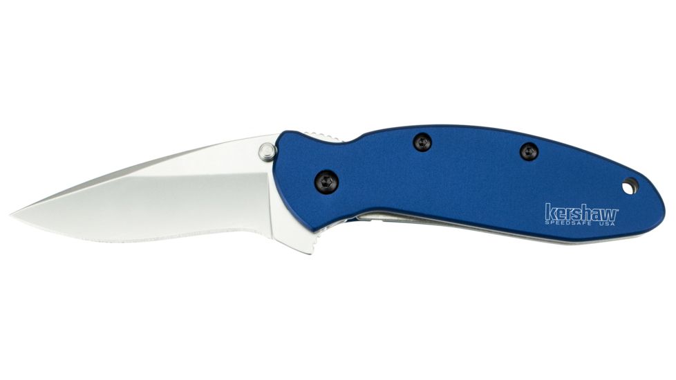 Kershaw K.O. Scallion, Navy Blue Anodized Aluminum Handle, Plain K1620NB
