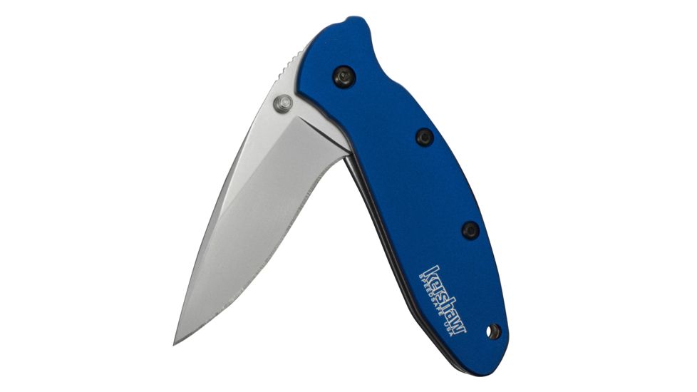 Kershaw K.O. Scallion, Navy Blue Anodized Aluminum Handle, Plain K1620NB