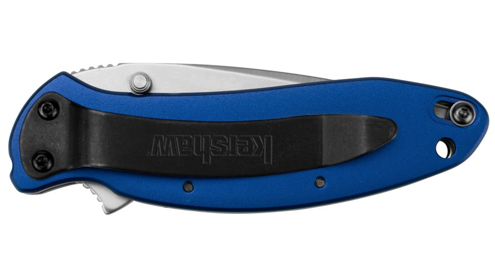 Kershaw K.O. Scallion, Navy Blue Anodized Aluminum Handle, Plain K1620NB