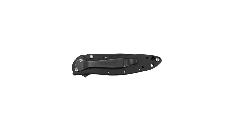 Kershaw Leek Assisted Opening Folding Knife, 3 in, 14C28N, Serrated, Black Drop Point Blade, Black 410 Stainless Steel Handle, 1660CKTST