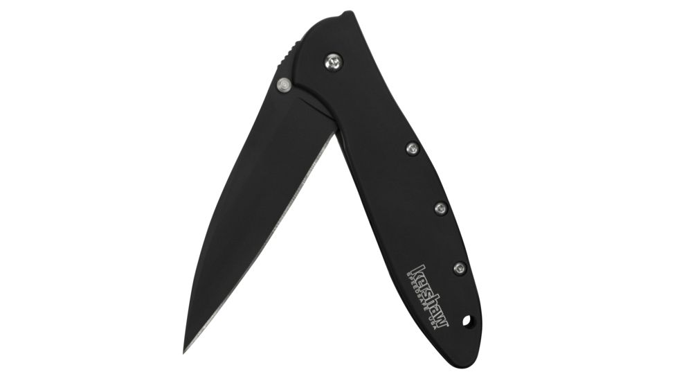 Kershaw Leek Cutting Knife, 3in. Blade, Tanto, Stainless Steel, Anodized Aluminum 1660CKTKER