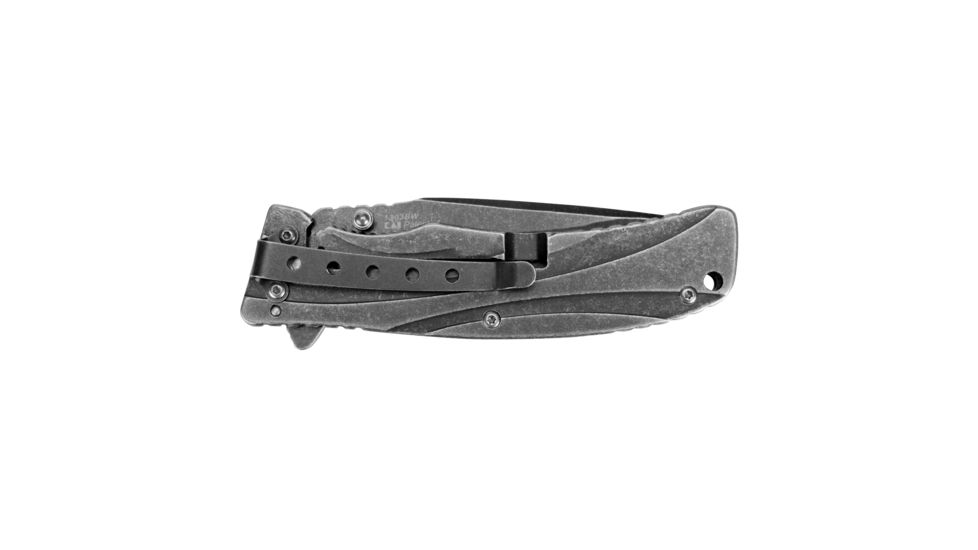 Kershaw Manifold Assisted Opening Knife,Drop Point,3.5in, Blackwash Steel Handle 1303BW