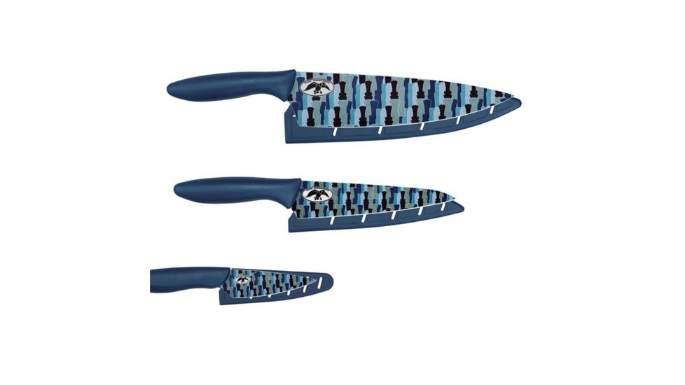 Kershaw Pkhd Dc Kitchen Knives Set, Coated Carbon Stainless Blades, Molded Resin Handles, Duck Call Camo, DHKS0300