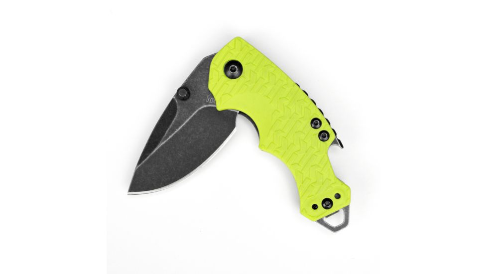 Kershaw Shuffle Folding Knife, 2.4in Blackwash Plain w/Clip, Lime Glass-Filled Nylon w/K-Texture Grip Handle, Box, K8700LIMEBW