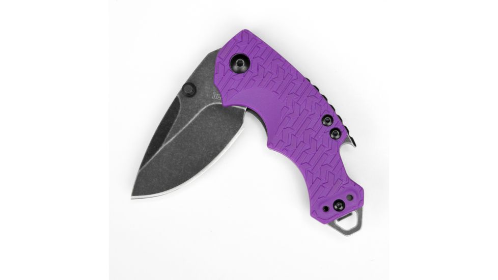 Kershaw Shuffle Folding Knife, 2.4in Blackwash Plain w/Clip, Purple Glass-Filled Nylon w/K-Texture Grip Handle, Box, K8700PURBW