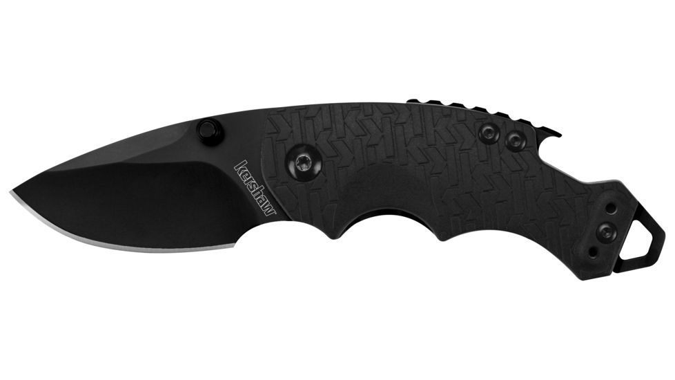 Kershaw Shuffle Folding Knife, 2.4in, SS Blk-Oxide Coating, Glass Filled Nylon Handle, 8700BLK