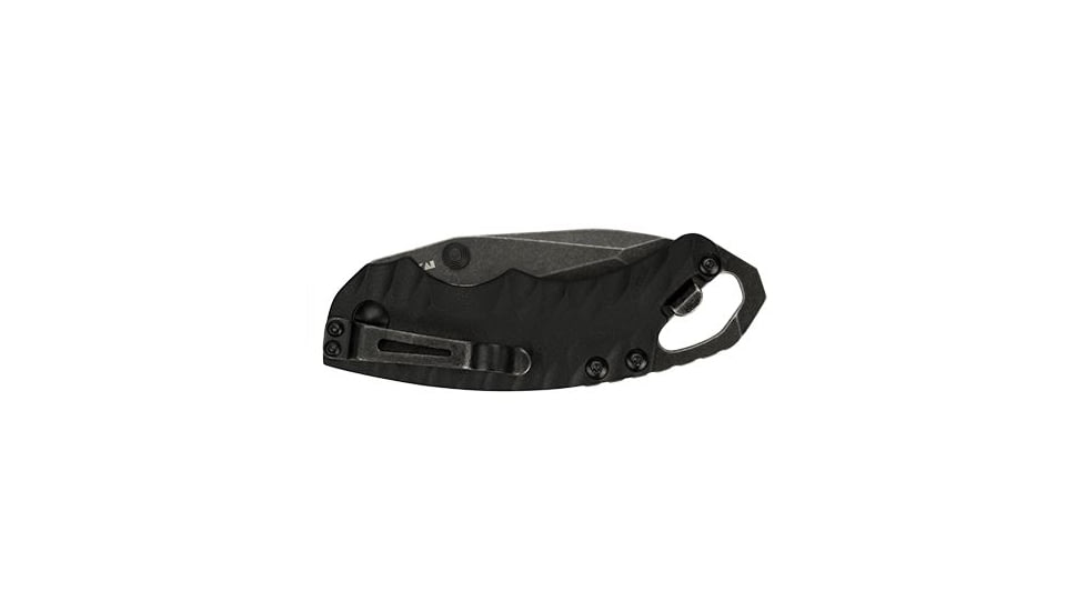 Kershaw Shuffle II Blackwashed Folding Knife, 2.6 in, 8Cr13MoV, American Tanto Blade, Glass-Filled Nylon Black Handle, 8750TBLKBWX