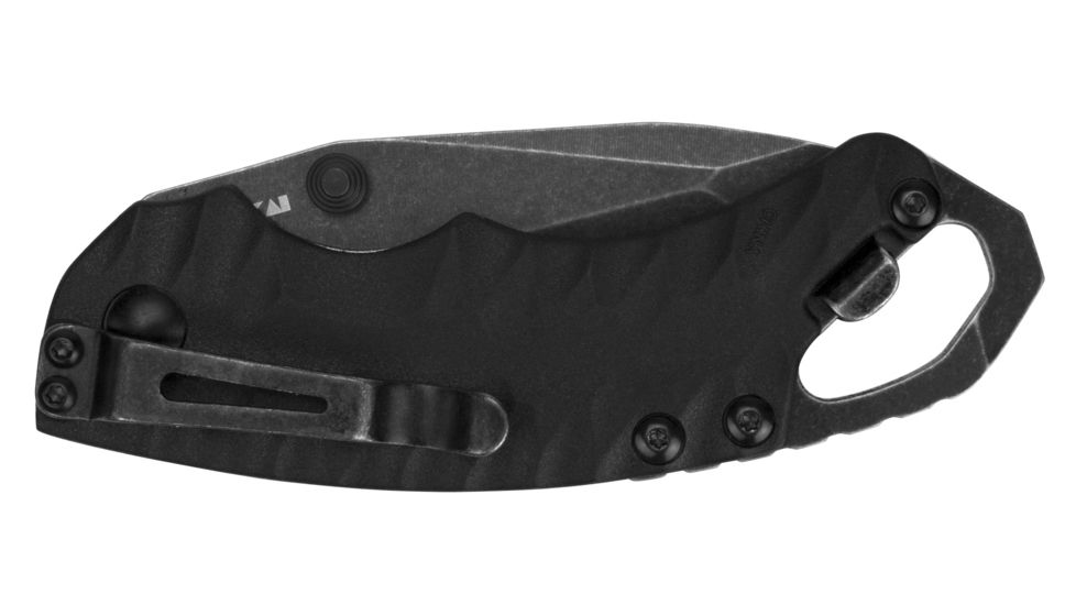 Kershaw Shuffle II Folding Knife, 2.6 in, 8Cr13MoV, Blackwash, Tanto Blade, Glass-Filled Nylon, Black Handle, 8750TBLKBW