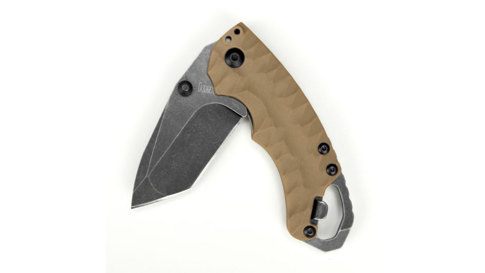 Kershaw Shuffle II Folding Knife, 2.6 in, 8Cr13MoV, Blackwashed Tanto Blade, FDE Glass-Filled Nylon Handle, Box, 8750TTANBW