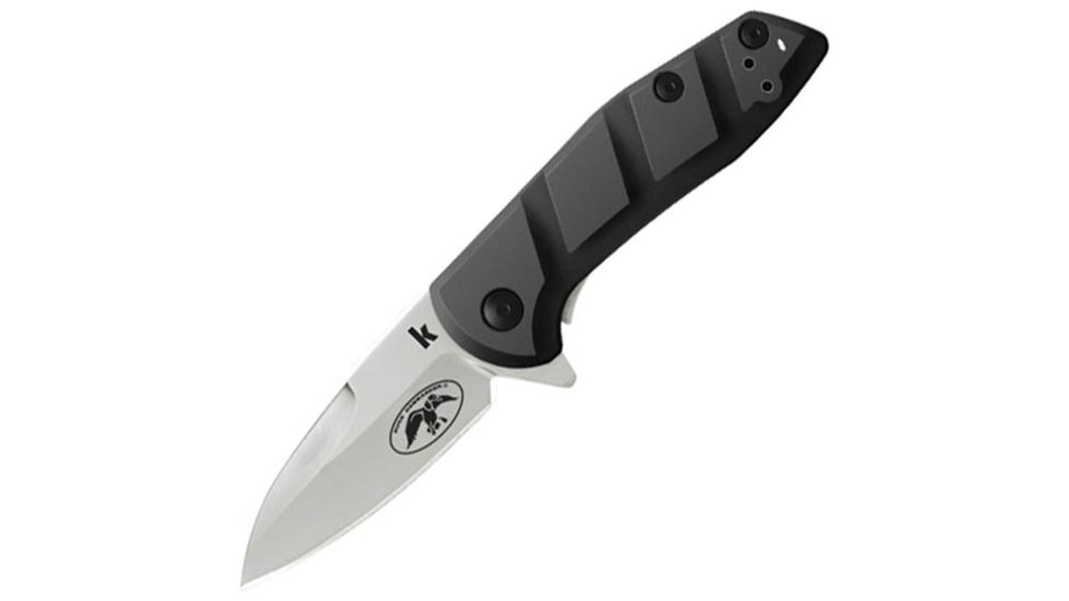 Kershaw Tickfaw Folding Knife,2.25in Bead-Blasted Plain w/Pockeclip, Black Glass Filled Nylon Handle K7418DCX