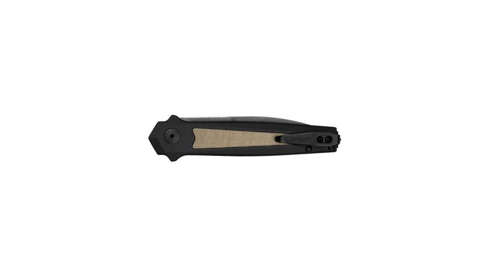 Kershaw Launch 15 Automatic Folding Knife, 3.75in, CPM MagnaCut, Spear Point Blade,Black Oxide BlackWash Finish, Tan/Black Handle, 7950
