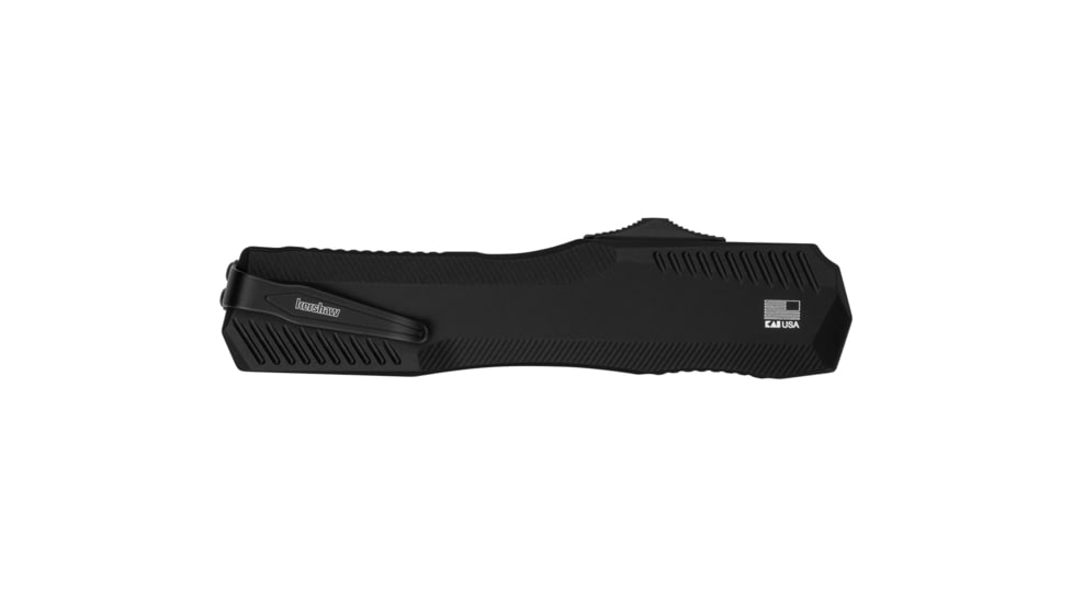 Kershaw Livewire Automatic Folding Knife, 3.30in, CPM MagnaCut, Reverse Tanto Blade, Aluminum, Black Anodized Handle, 9000R