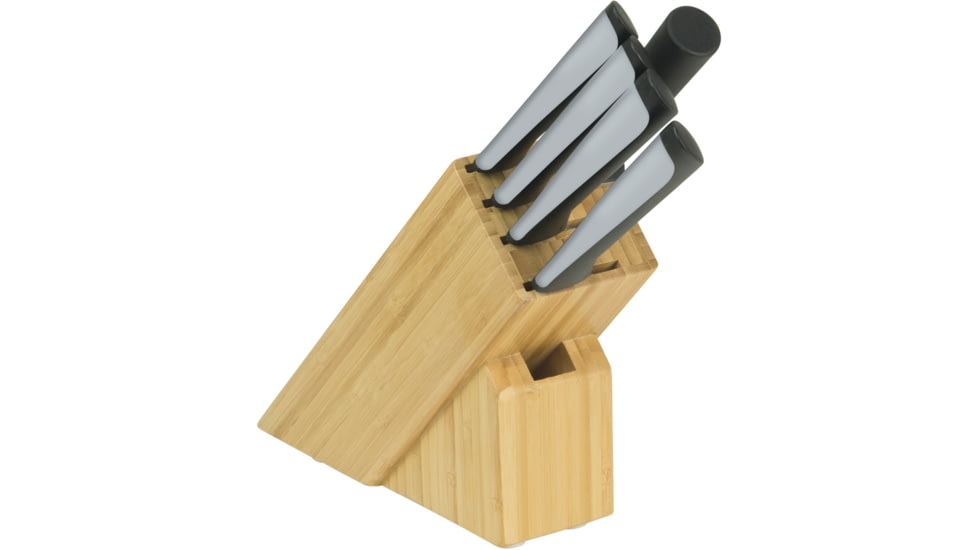 Kershaw Luna 6-Piece Kitchen Set, Mirror Polish Blade, Hammered Finish High Carbon Stainless Blade, Synthetic Handle, ABS0620