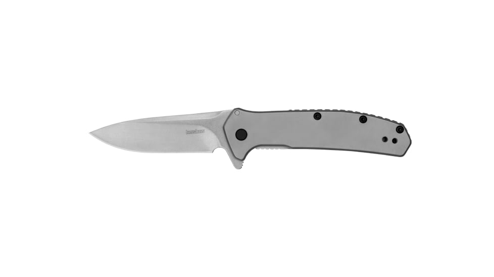Kershaw Outcome Folding Knife, 2.8 in, D2, Drop Point, Stainless Steel Silver Handle, 2044