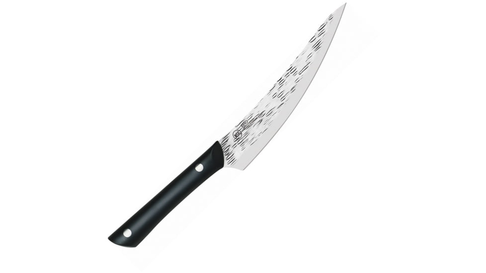 Kershaw Professional Boning/Fillet Kitchen Knives, 11in Overall, 6.5in Hammered Finish Aus-6M SS Blade, Black Pom Handle, Full Tang, Black, HT7070