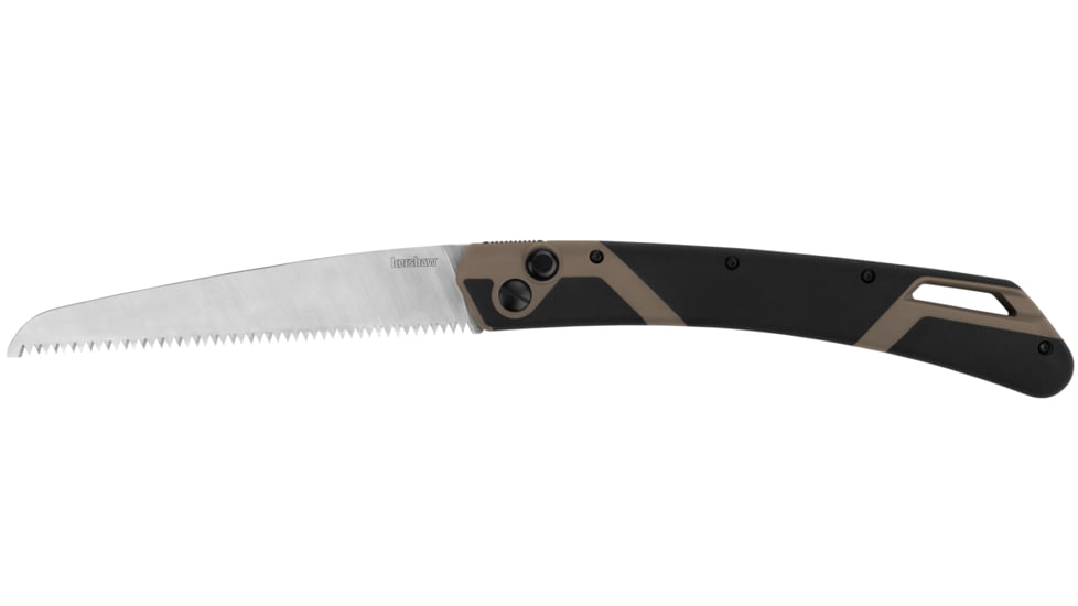 Kershaw Taskmaster Saw 2, 7in High Carbon Steel Nickel Plated Blade, Glass-Filled Nylon/Rubber Overlay Handle, 2556