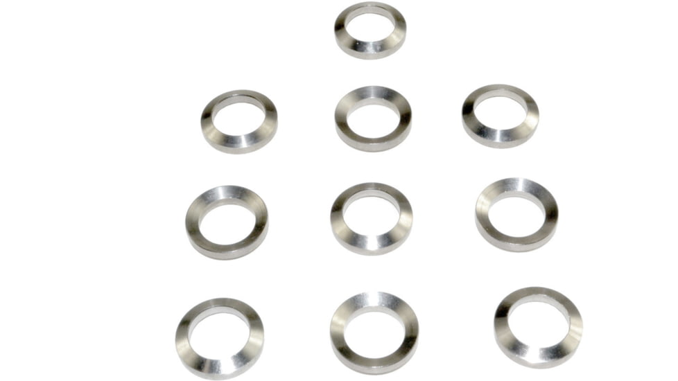 Kexuan 1/2x28 AR-15 Steel Crush Washer, 10 Pack, .223, Silver, MZCW03-10
